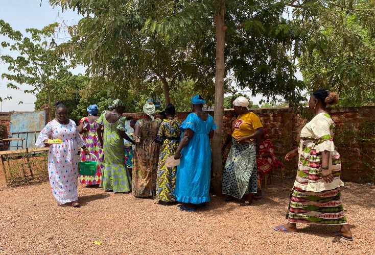 Women entrepreneurs at the workshop in Rheo, Burkina Faso.
